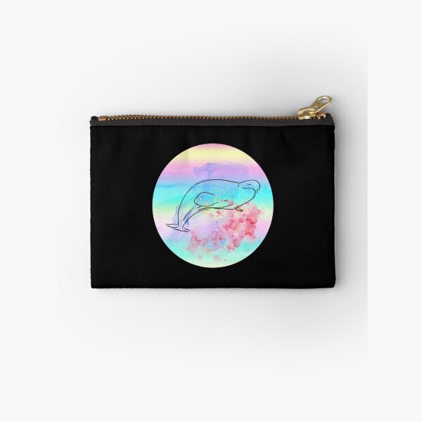 Item preview, Beluga Whale Swimming Watercolor Rainbow Colors Illustration  designed and sold by kuremureDesign.