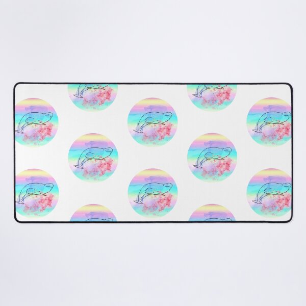 Item preview, Beluga Whale Swimming Watercolor Rainbow Colors Illustration  designed and sold by kuremureDesign.