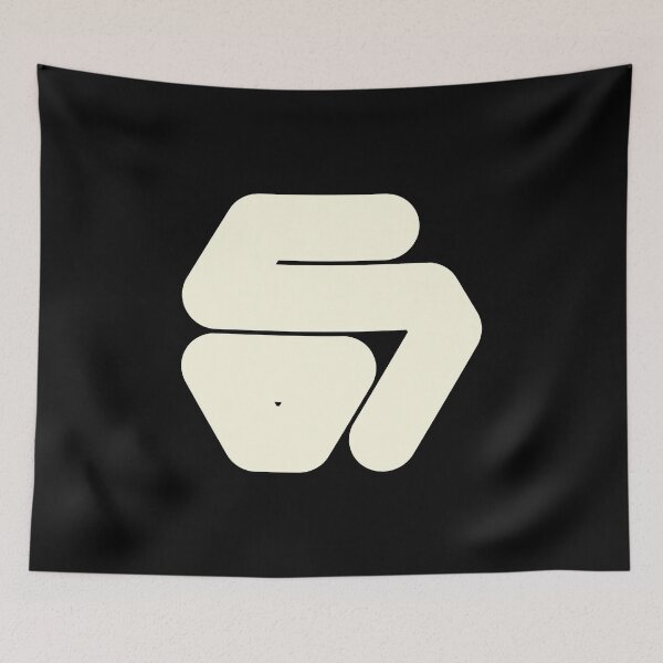 Item preview, Abstract hexagonal geometric: White Number Six (6) designed and sold by SnedLab.