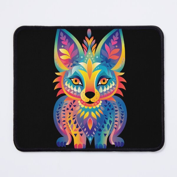 Item preview, Tribal Folk art fox rainbow designed and sold by TankandDPS.