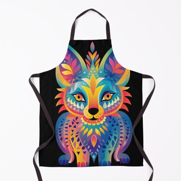 Item preview, Tribal Folk art fox rainbow designed and sold by TankandDPS.