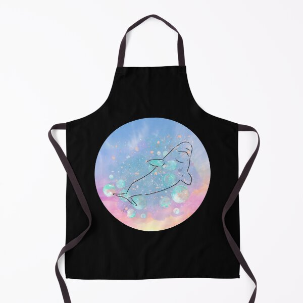 Artikelvorschau, Beluga-Wal schwimmende Aquarell-Regenbogen-Illustration entworfen und verkauft von kuremureDesign.
