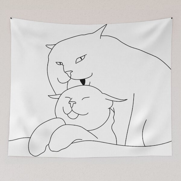 Item preview, Cat friends outline designed and sold by TicaCreations.