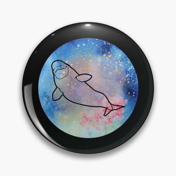 Item preview, Beluga Whale Line Art Watercolor Illustration  designed and sold by kuremureDesign.