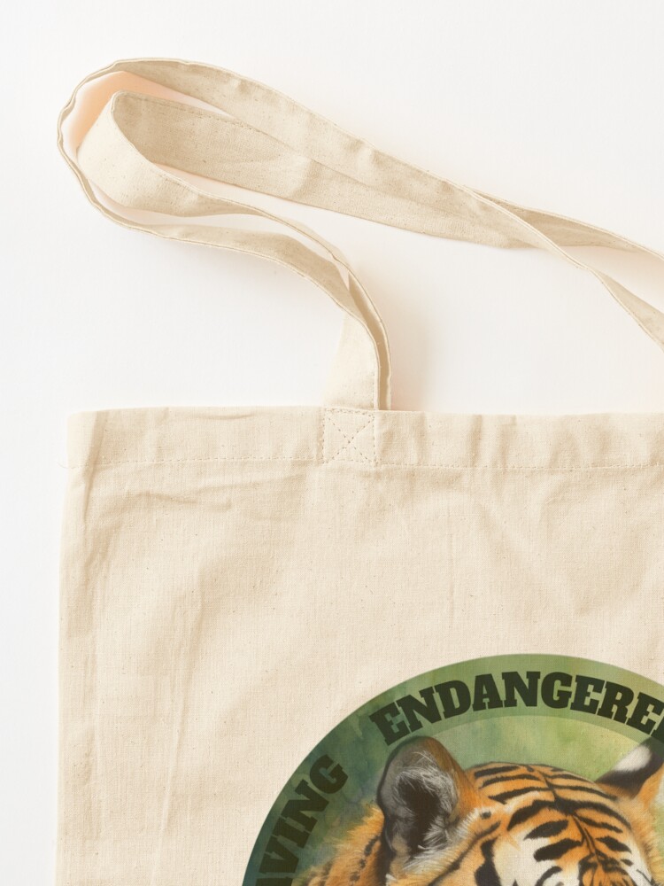 Thumbnail 3 of 5, Tote Bag, Saving Endangered Species: Sumatran Tiger designed and sold by S-Endangered-S.