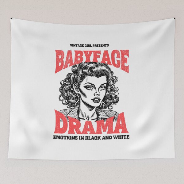 Item preview, Baby Face Drama designed and sold by vintage-grrrl.