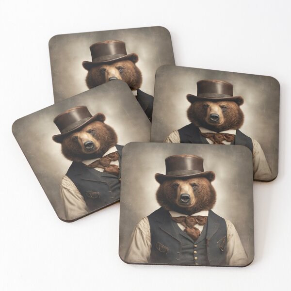 Item preview, Victorian Bear Portrait Artistic Gift Fashion Bear Style  designed and sold by popanato.