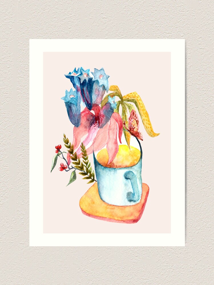 Alternate view of Wild Flowers in a Mug Art Print