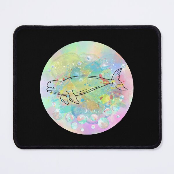 Item preview, Beluga Whale Line Art Watercolor Style Illustration designed and sold by kuremureDesign.