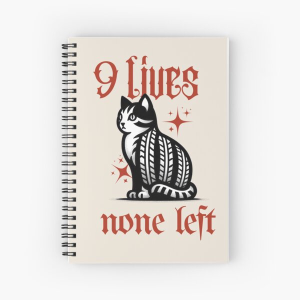 Nine Lives Reaper Cat Notebook