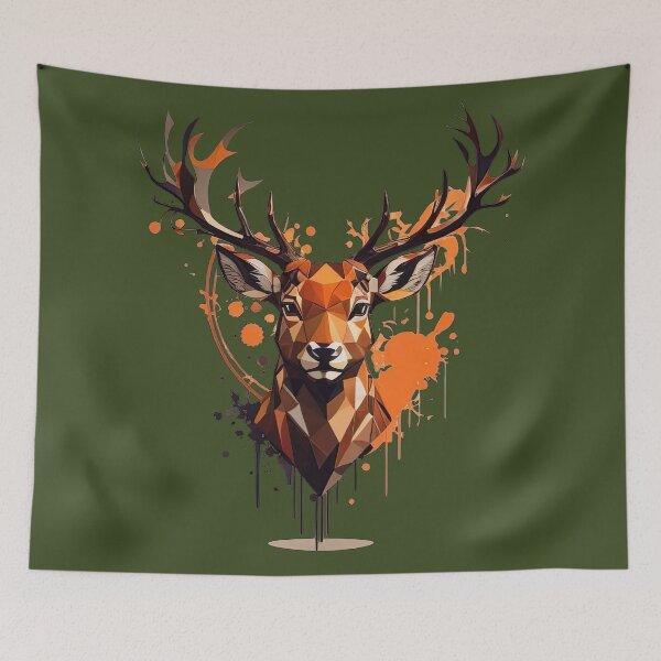 Item preview, Deer in Low Poly and Graffiti Style designed and sold by MindSmith.