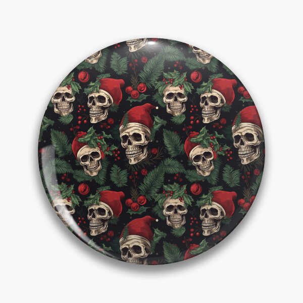 Item preview, Christmas Skull Wearing a Santa Hat designed and sold by Michele Bergh.