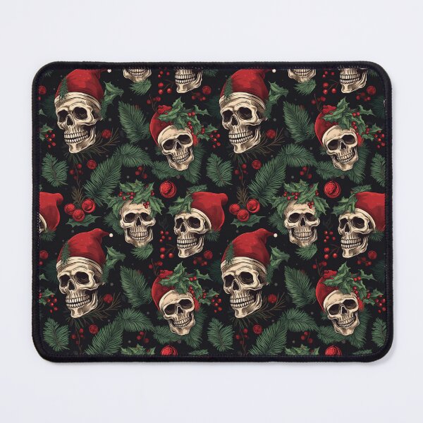 Item preview, Christmas Skull Wearing a Santa Hat designed and sold by Michele Bergh.