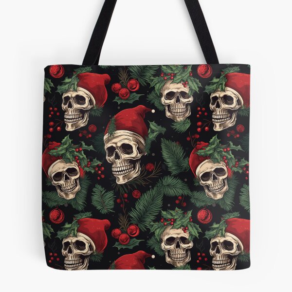 Item preview, Christmas Skull Wearing a Santa Hat designed and sold by Michele Bergh.