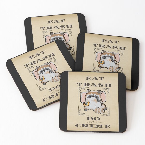 Item preview, wanted poster of racoon Eat Trash Do Crime designed and sold by sonizma.
