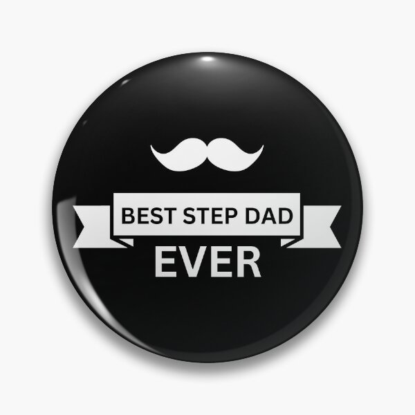 Item preview, BEST STEP DAD EVER Simple Typo with Moustache designed and sold by akaiawa.