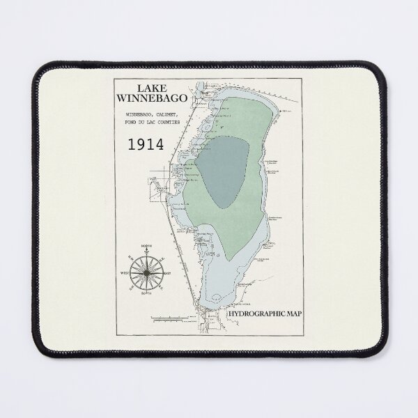 Item preview, Winnebago Lake WI in Winnebago County 1914 designed and sold by Jean Plout.