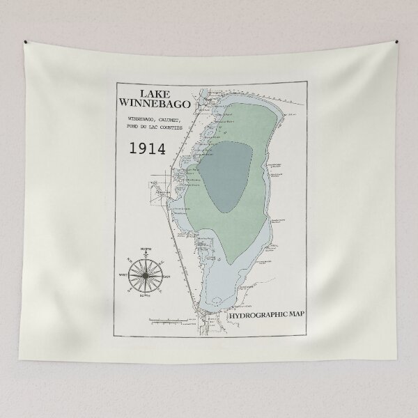 Item preview, Winnebago Lake WI in Winnebago County 1914 designed and sold by Jean Plout.