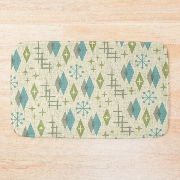 Item preview, Mid Century Modern Googie Starburst Pattern 121 Mid Mod Blue Gray and Green designed and sold by tonymagnerart.