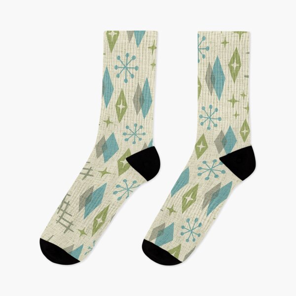 Item preview, Mid Century Modern Googie Starburst Pattern 121 Mid Mod Blue Gray and Green designed and sold by tonymagnerart.