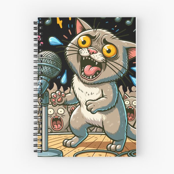 Item preview, Auto-Tuned Cat Singer: Hilarious Cartoon Meme Design designed and sold by ElLocoMus.