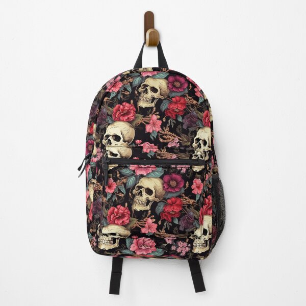 Item preview, Floral Skulls And Crossbones Illustration designed and sold by Michele Bergh.