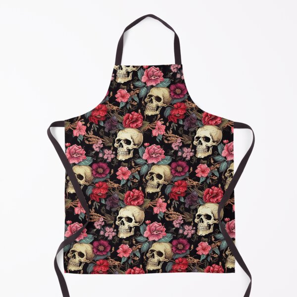 Item preview, Floral Skulls And Crossbones Illustration designed and sold by Michele Bergh.