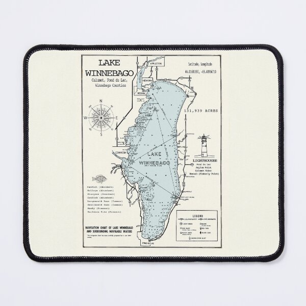 Item preview, Winnebago Lake WI in Winnebago County 1970 designed and sold by Jean Plout.
