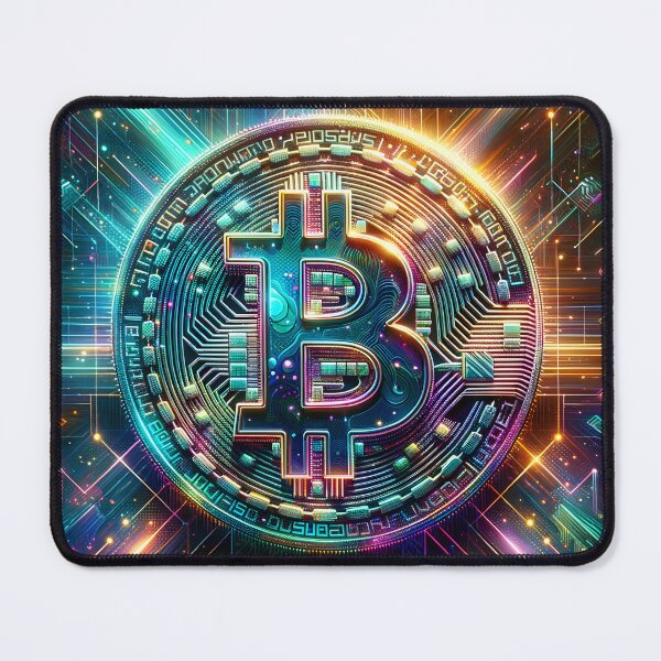 Item preview, Neon Nexus: Bitcoin's Geometric Journey designed and sold by Ultraviolet1337.
