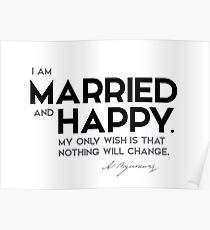 married and happy - alexander pushkin Poster