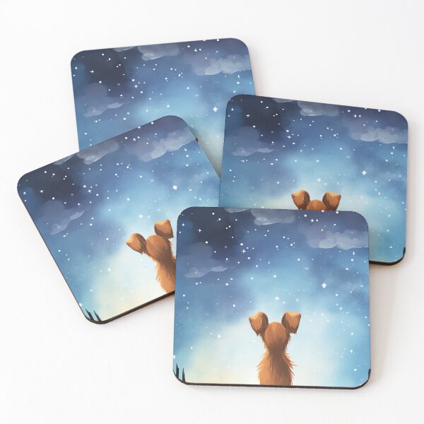 Item preview, Happy dog at night designed and sold by cute-animals99.