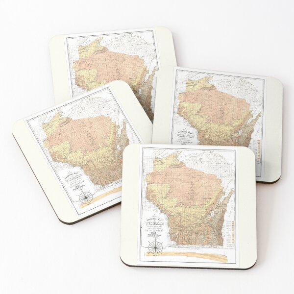 Item preview, Wisconsin State Map 1869 designed and sold by Jean Plout.