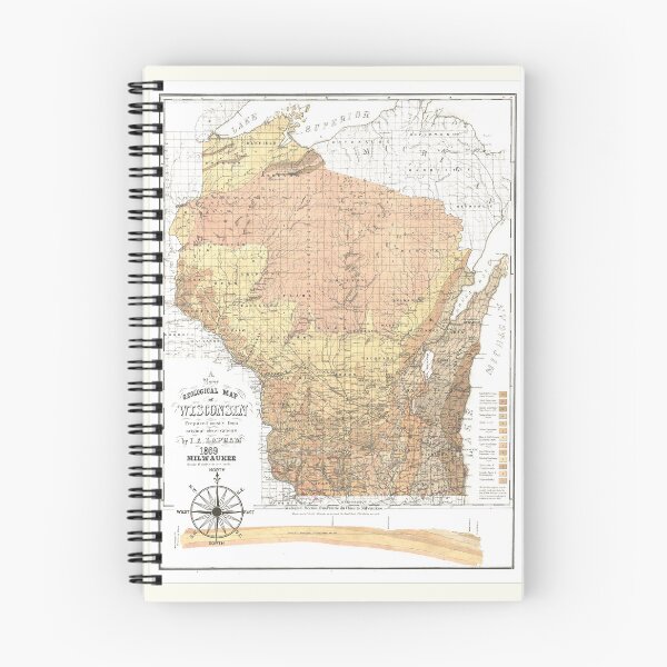 Item preview, Wisconsin State Map 1869 designed and sold by Jean Plout.