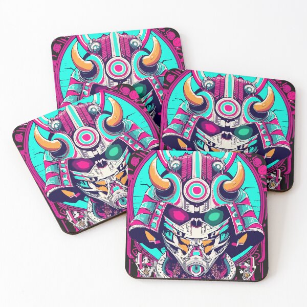 Item preview, Cyberpunk Samurai Oni Mask  designed and sold by MechaRon.