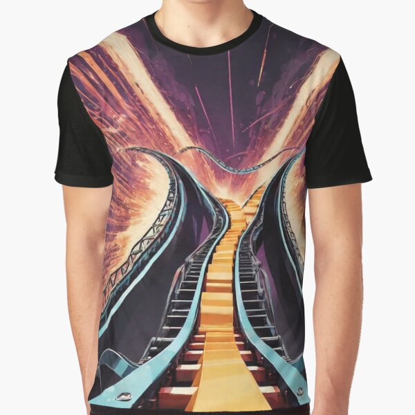 Item preview, For the Love of Roller Coasters - Scary Roller Coaster Tracks and Lightning - Roller Coaster to Nowhere designed and sold by Butler in the Home.