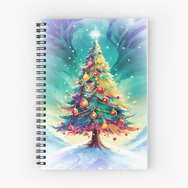 Item preview, Cat Hiding in a Christmas Tree designed and sold by ArtFactoryAI.