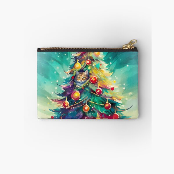 Item preview, Cat Hiding in a Christmas Tree designed and sold by ArtFactoryAI.