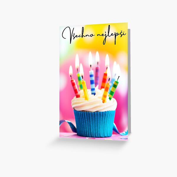 Item preview, Všechno nejlepší, happy birthday in Czech, Czech birthday  designed and sold by Pommallina.