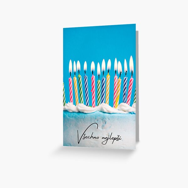 Item preview, Všechno nejlepší, happy birthday in Czech, Czech birthday  designed and sold by Pommallina.
