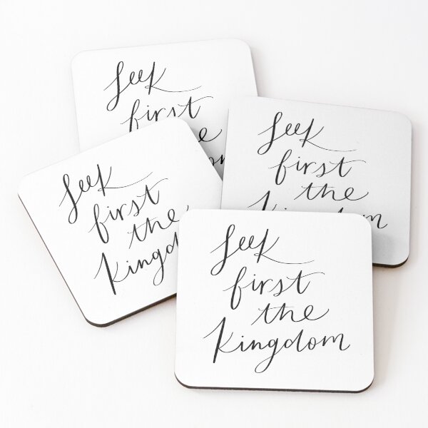Item preview, Calligraphy Bible Verse | Seek First The Kingdom designed and sold by Annie  Huang.