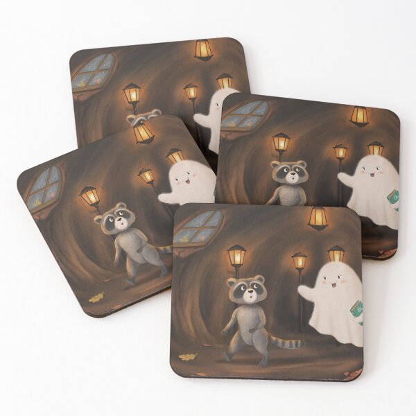 Item preview, Ghost and raccoon friendly talk in dungeon designed and sold by ZeinalArt.