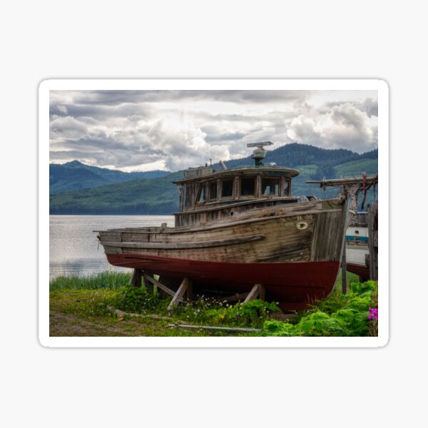 Item preview, Old Wooden Boat In Dry Dock designed and sold by Michael McGimpsey.