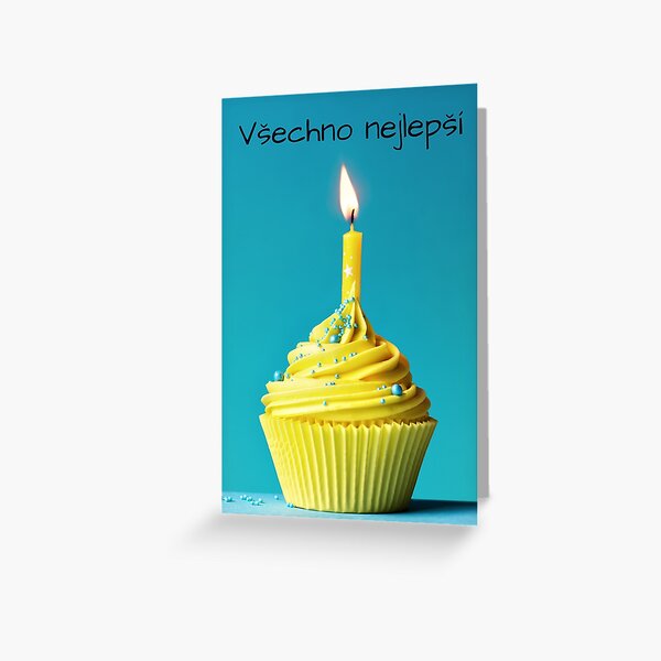 Item preview, Všechno nejlepší, happy birthday in Czech, Czech birthday  designed and sold by Pommallina.