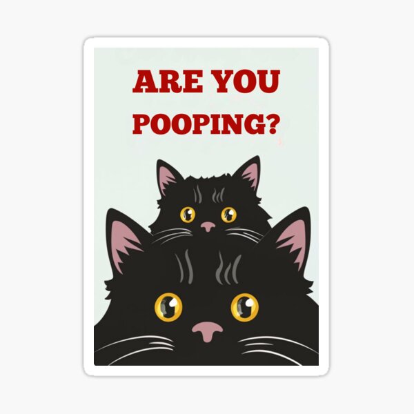 Lustiger Katzen-Badezimmerdruck | Lustiger Katzen Kunstdruck Sticker