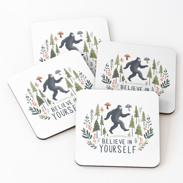 Item preview, BIGFOOT - BELIEVE IN YOURSELF - Shirt, Hoodie, Hat, Mug, Sticker, Pin, etc YETI SASQUATCH SQUATCHY SQUATCH Sasquatch Chronicles Expedition Bigfoot Collectors Club designed and sold by cloudhiker.