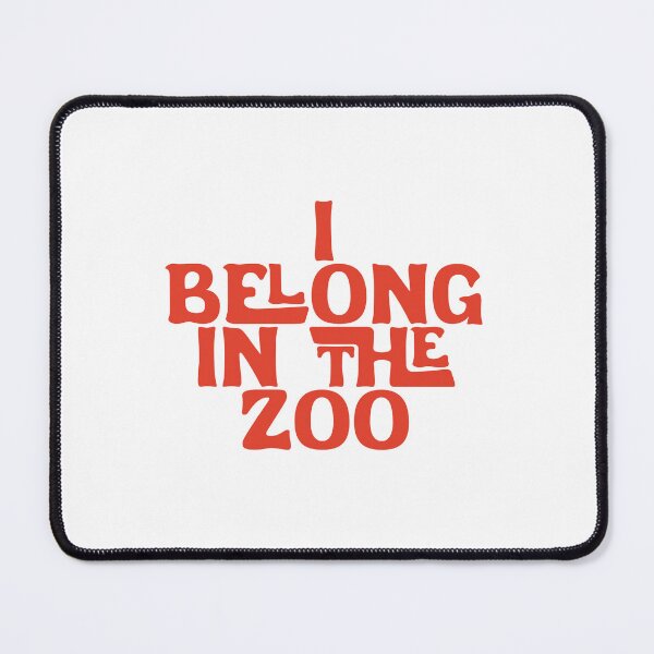 Item preview, I Belong In The Zoo - Red Font designed and sold by SorryFrog.