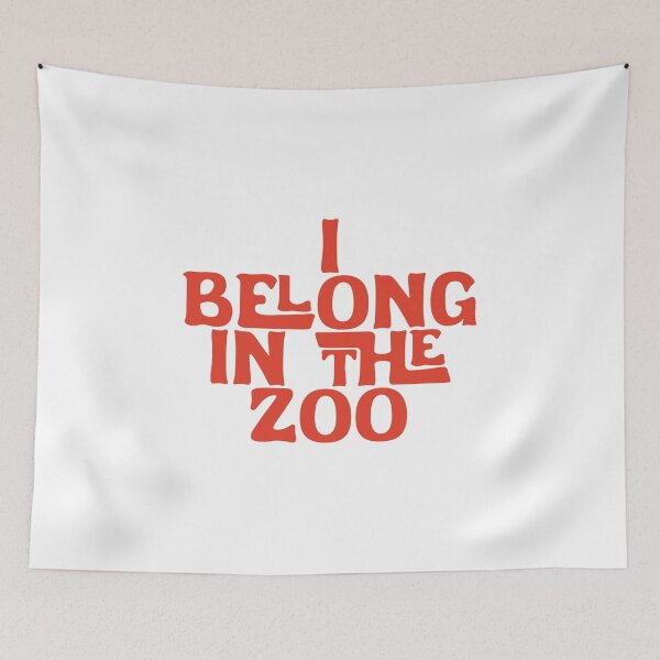 Item preview, I Belong In The Zoo - Red Font designed and sold by SorryFrog.