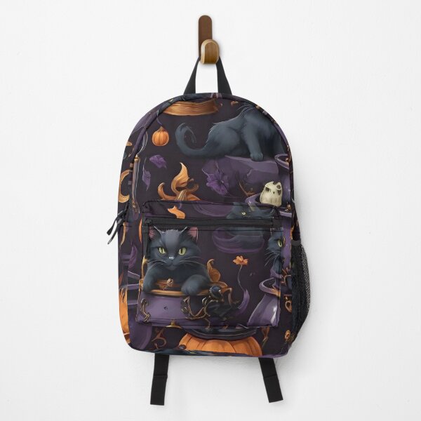 Item preview, Spooky Seamless Pattern with Black Cats, Cauldrons, and Potions designed and sold by Best-Art-32.