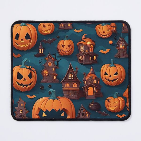 Item preview, Spooktacular Halloween Seamless Pattern with Full Moons, Haunted Houses, and Jack-O-Lanterns designed and sold by Best-Art-32.