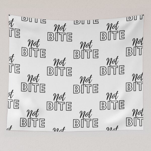 Item preview, Not bite - black print on white T-shirt designed and sold by pracovniakejzi.